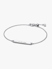 Engravable Bar Chain Bracelet Sterling silver