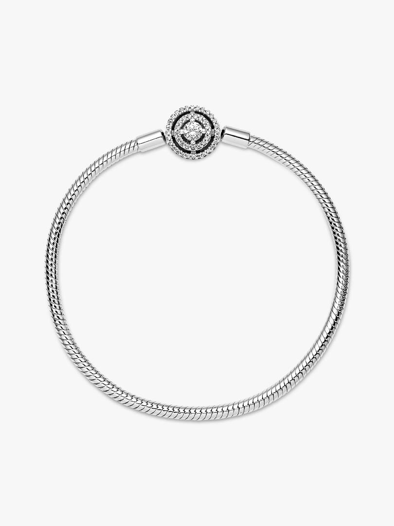 Pandora Moments Halo Snake Chain Bracelet Sterling silver