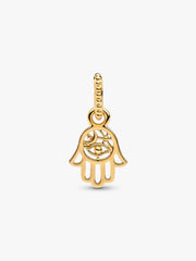 Protective Hamsa Hand Dangle Charm 14k gold plating