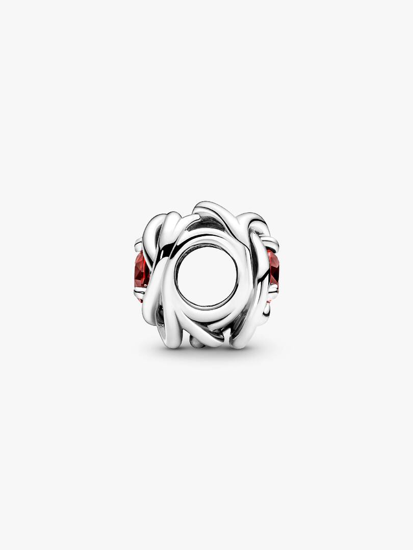 July True Red Eternity Circle Charm Sterling silver