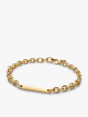 His & Hers Engravable Gold Plated Bracelet Set 2 Quantity