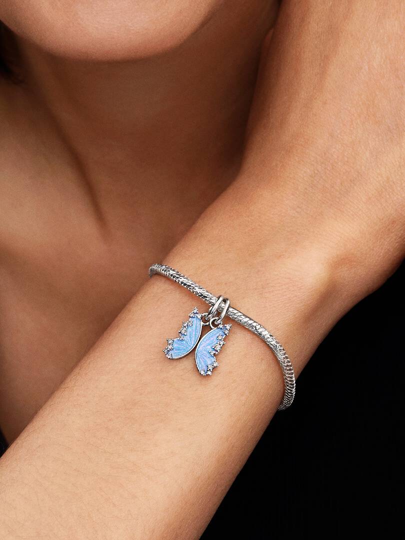 Splittable Butterfly Dangle Charm Sterling silver