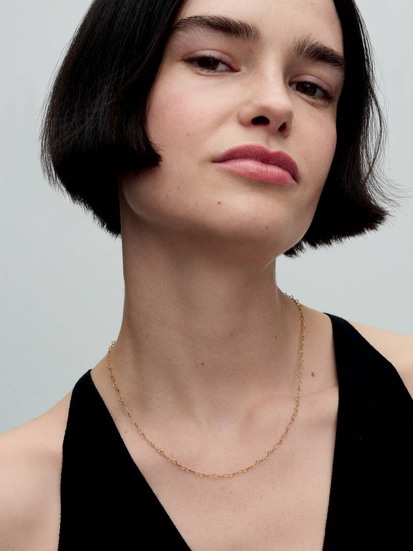 Linked Hearts Collier Necklace 14k gold plating