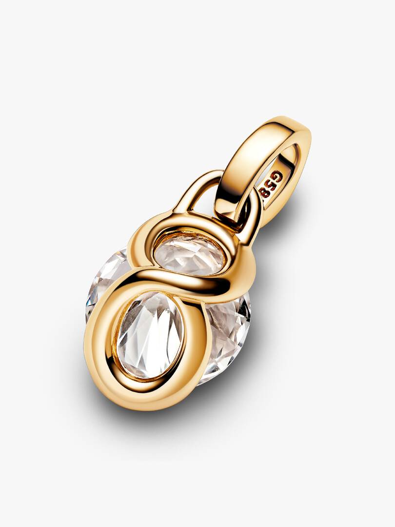 FINAL SALE - Pandora Talisman 14k Gold Lab-grown Diamond Infinity Pendant 0.75 ct TW, 14k gold