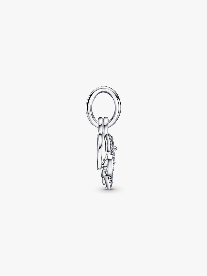 Blue Butterfly & Quote Double Dangle Charm Sterling silver