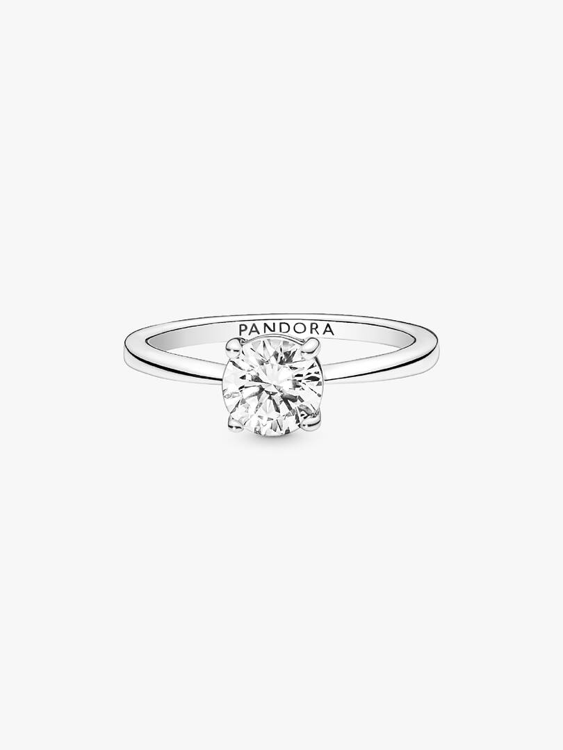 FINAL SALE - Sparkling Solitaire Ring Sterling silver