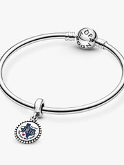 Texas State Map Dangle Charm Sterling silver