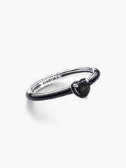 Pandora ME Black Chakra Heart Ring Sterling silver