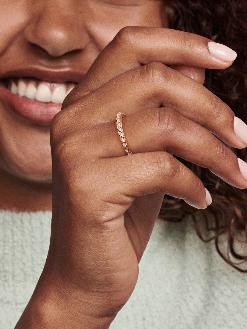 FINAL SALE - Pandora ME Pyramids Ring 14k rose gold plating