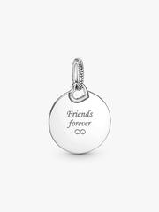 Engravable Round Tag Pendant Sterling silver