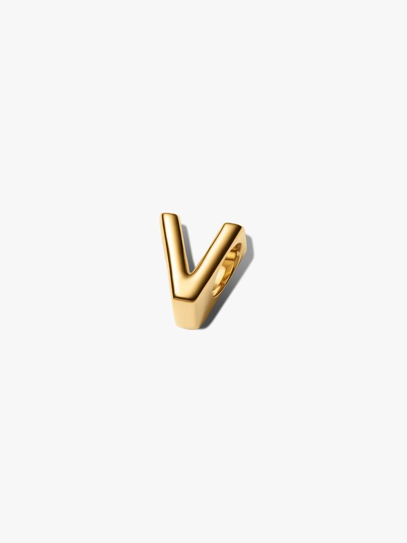Letter V Alphabet Charm 14k gold plating