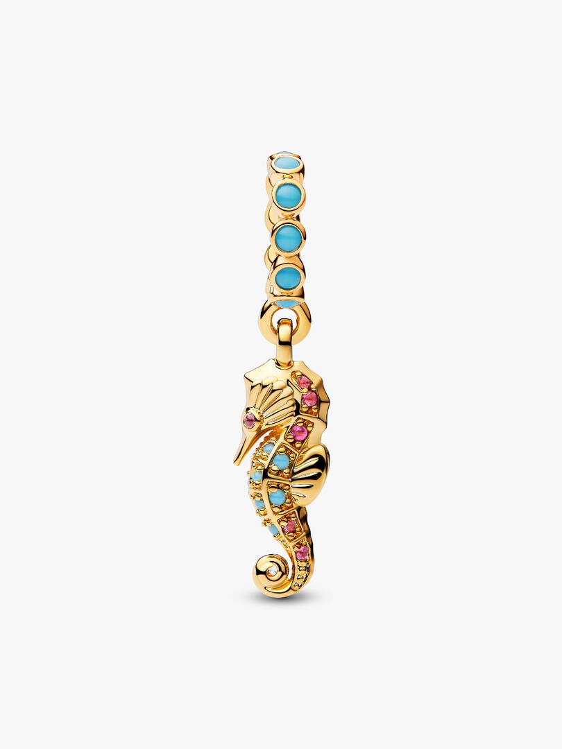 Seahorse Dangle Charm 14k gold plating