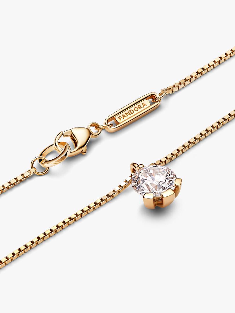 FINAL SALE - Pandora Nova 14k Gold Lab-grown Diamond Pendant Necklace 1.00 ct TW, 14k gold