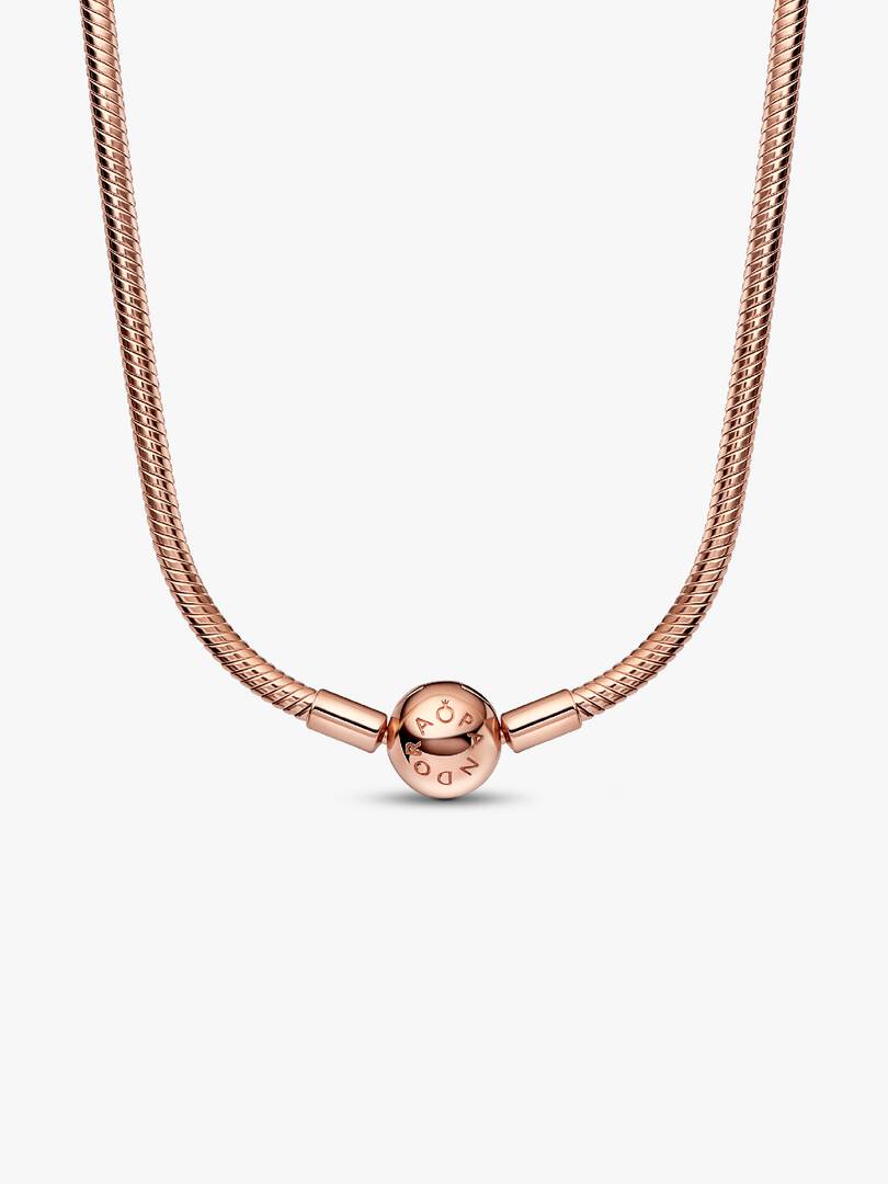 Pandora Moments Snake Chain Necklace 14k rose gold plating