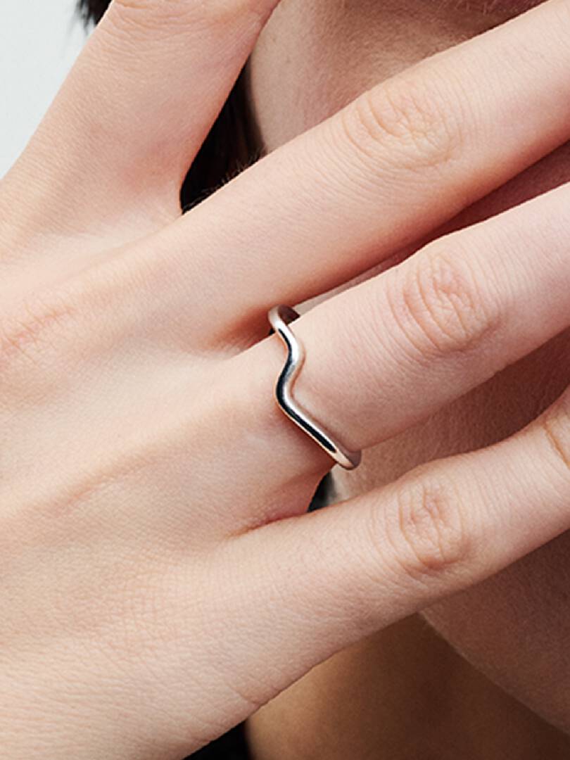 Polished Wave Ring Sterling silver