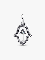 FINAL SALE - Hamsa Hand Medallion Charm Sterling silver