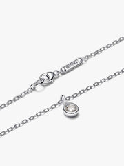 Pandora Infinite Sterling Silver Lab-grown Diamond Pendant Necklace 0.25 ct TW, Sterling silver