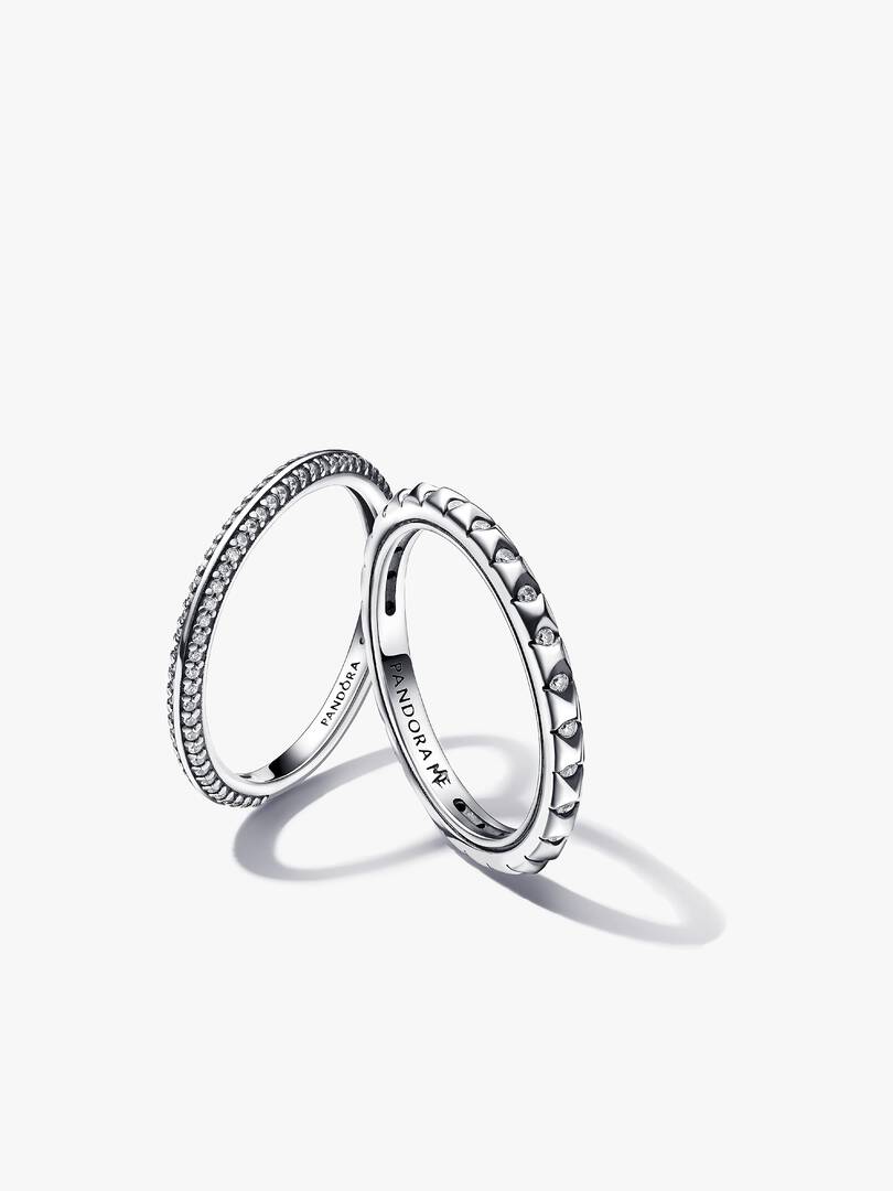 Pandora ME Pyramids & Pavé Ring Set 2 Quantity