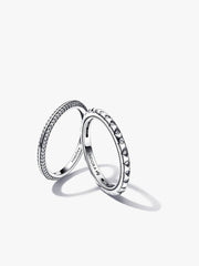 Pandora ME Pyramids & Pavé Ring Set 2 Quantity