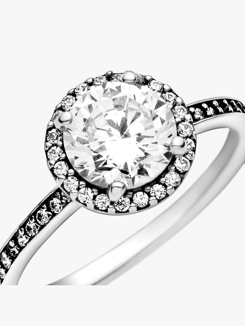 Round Sparkle Ring Sterling silver