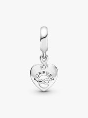 Friends Forever Heart Dangle Charm Sterling silver