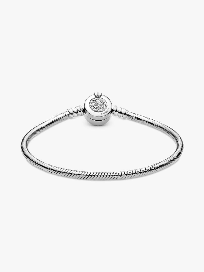 Pandora Moments Sparkling Crown O Snake Chain Bracelet Sterling silver