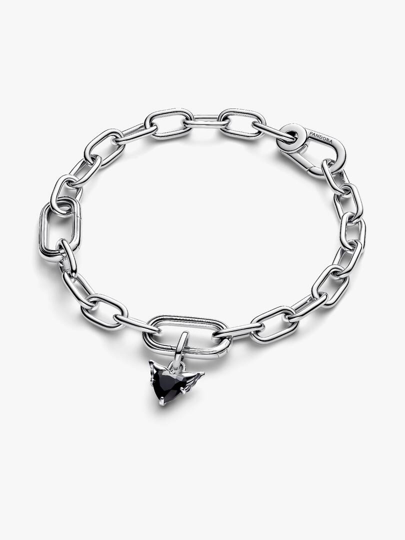 Winged Heart Mini Dangle Charm Sterling silver
