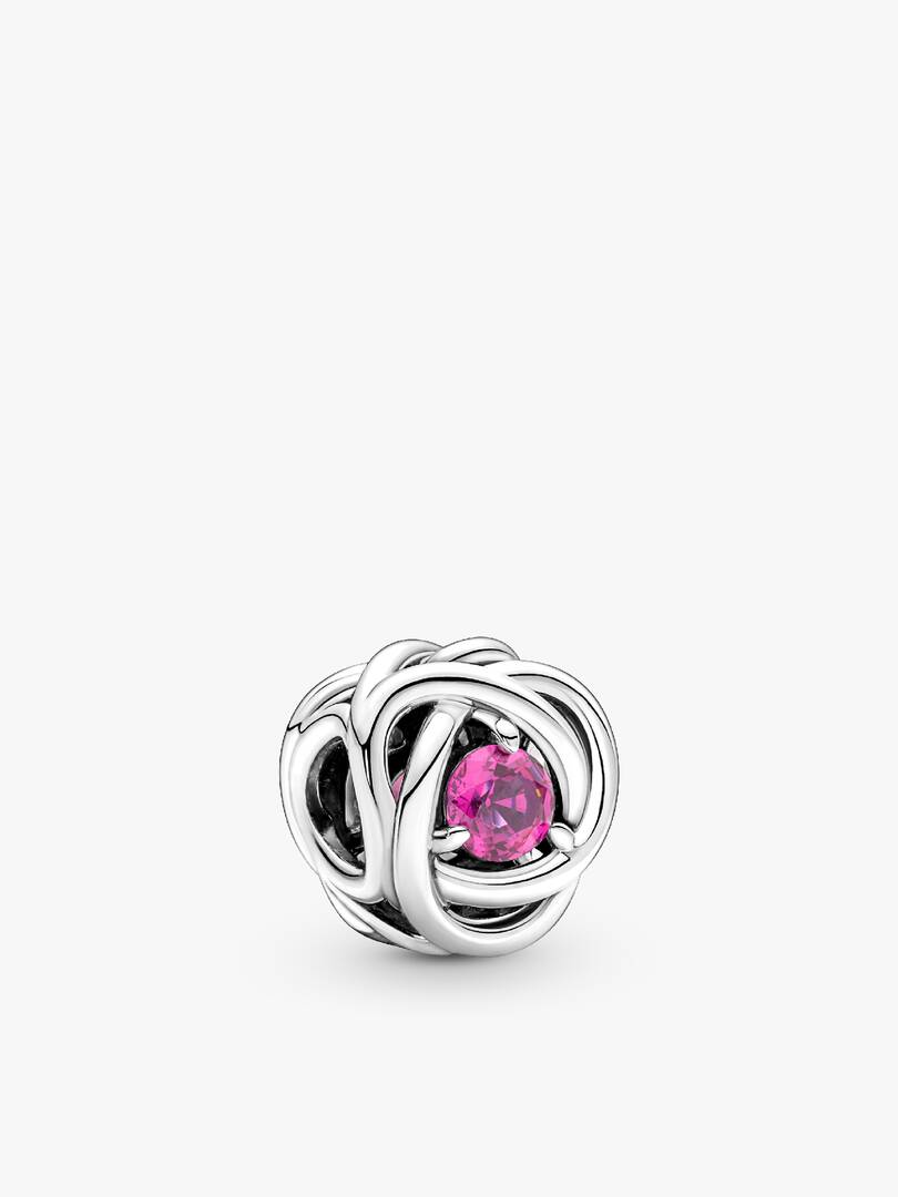 October Birthstone Eternity Circle O Pendant Set 3 Quantity