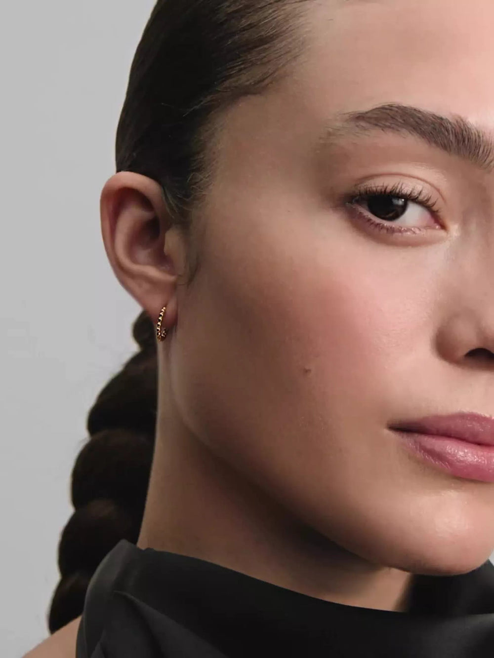 Pandora Era Bead Hoop Earrings 14k gold