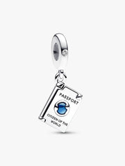 Openable Passport Dangle Charm Sterling silver