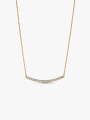 Pandora Era 14k Gold Lab-grown Diamond Pavé Bar Necklace 0.26 ct TW, 14k gold
