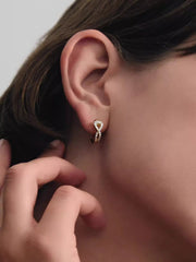 Pandora Infinite Lab-grown Diamond Pavé Hoop Earrings 0.26 ct TW, 14k gold
