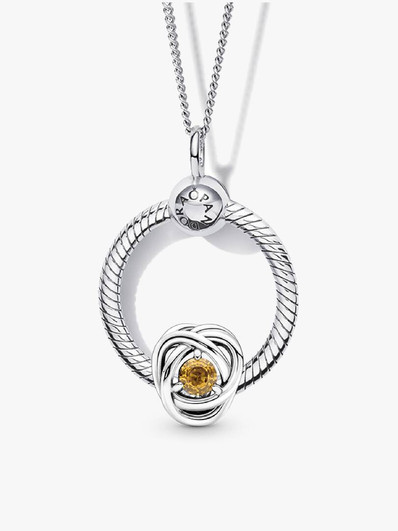 November Birthstone Eternity Circle O Pendant Set 3 Quantity
