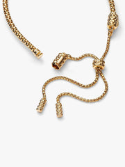 Studded Chain Slider Bracelet 14k gold plating
