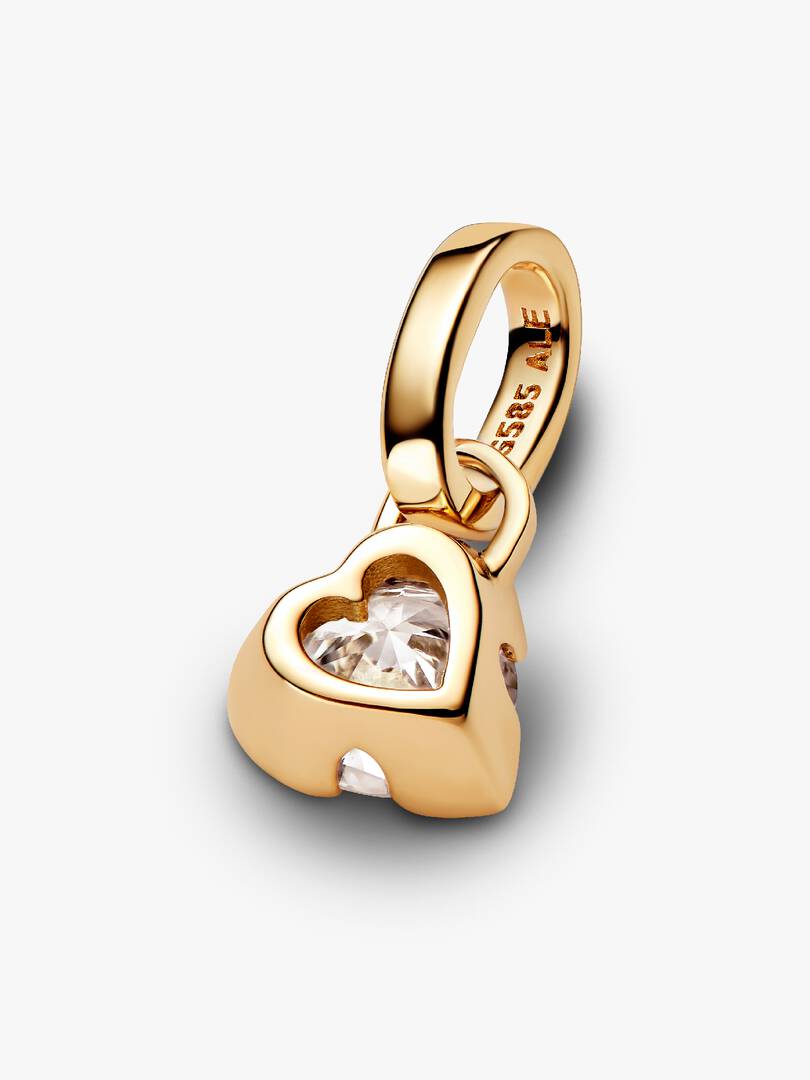 Pandora Talisman 14k Gold Lab-grown Diamond Heart Pendant 0.25 ct TW, 14k gold