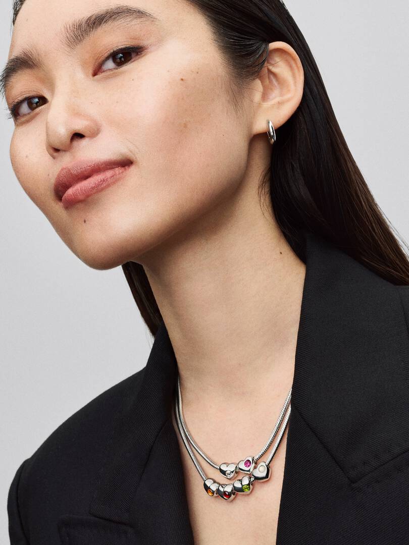 Engravable Spring Green Stone Heart Charm Sterling silver