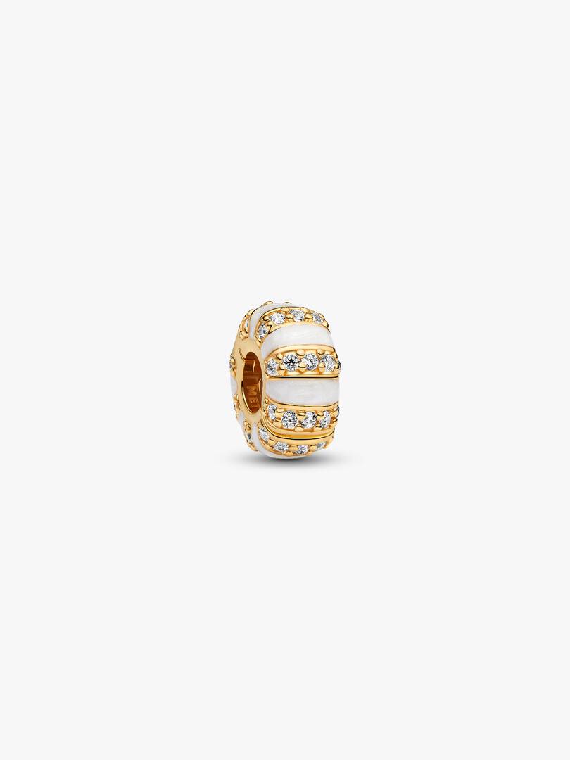 Stones & Enamel Clip Charm 14k gold plating