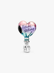 Happy Birthday Hot Air Balloon Charm Sterling silver
