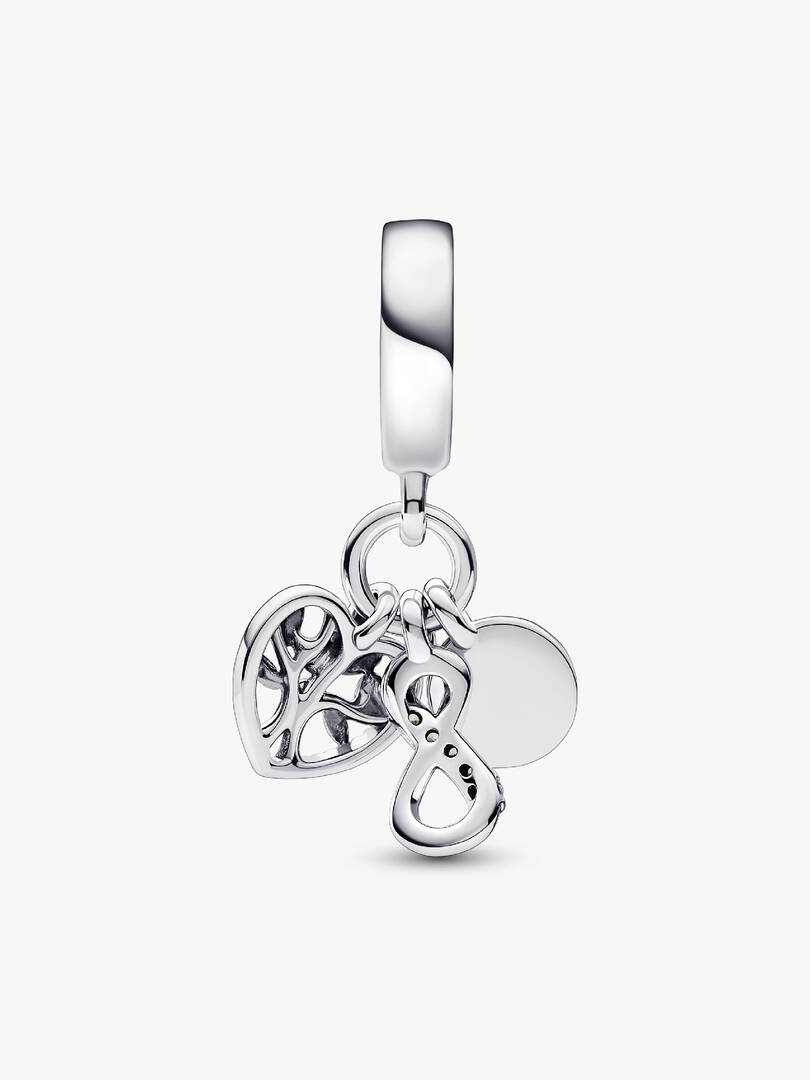 Family Infinity Triple Dangle Charm Sterling silver