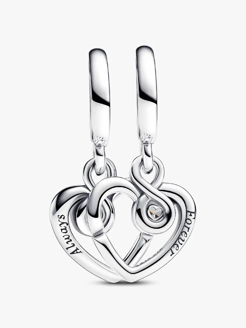 FINAL SALE - Forever & Always Splittable Dangle Charm Sterling silver