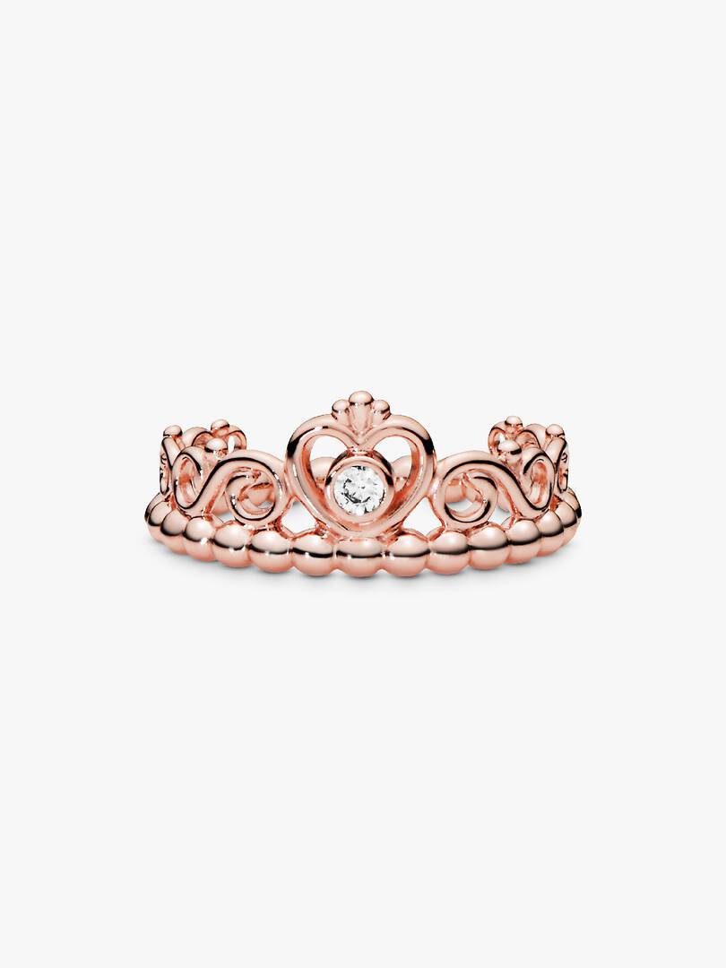 FINAL SALE - Princess Tiara Crown Ring 14k rose gold plating