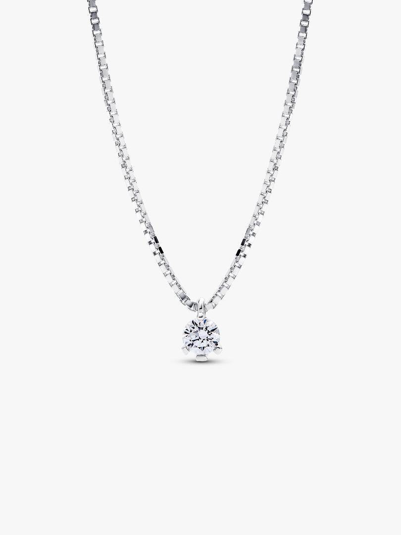 FINAL SALE - Pandora Nova Sterling Silver Lab-grown Diamond Pendant Necklace 0.25 ct TW, Sterling silver