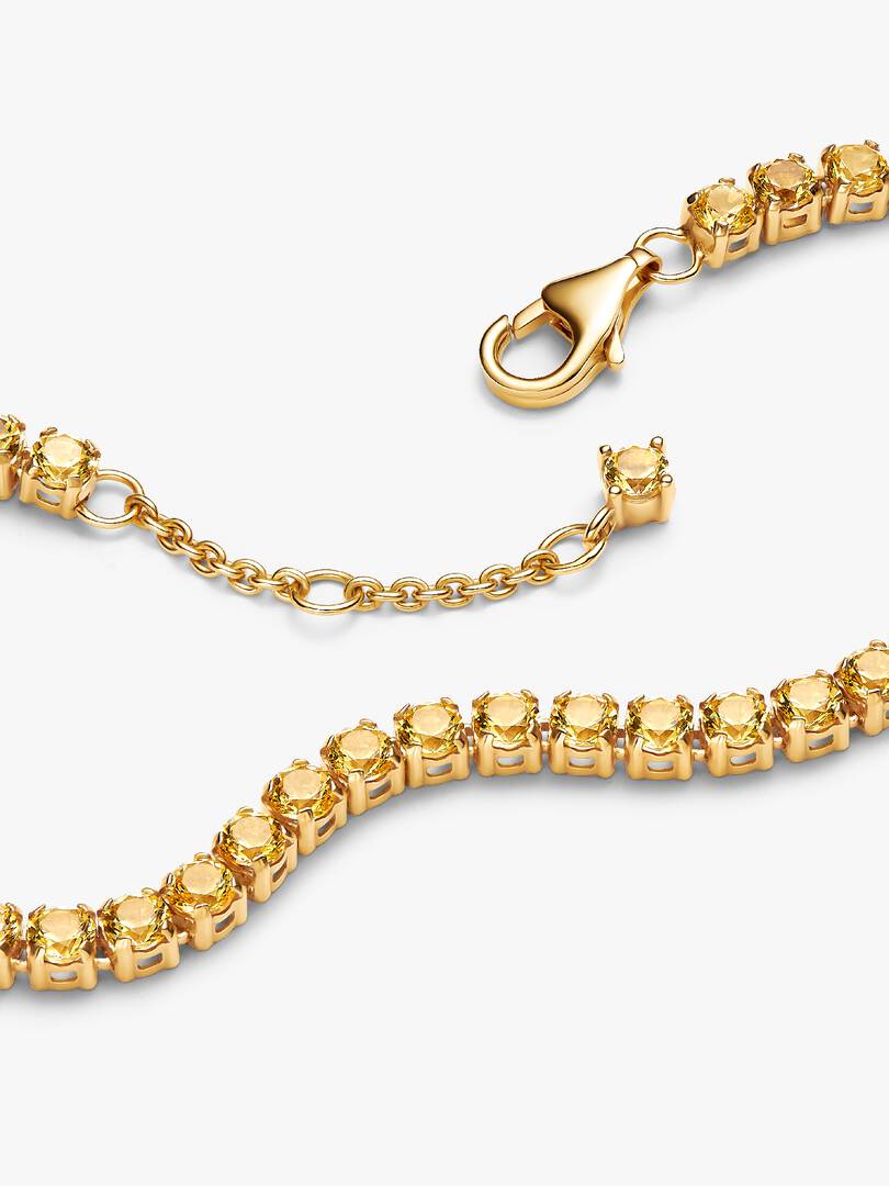 Sparkling Yellow Tennis Bracelet 14k gold plating