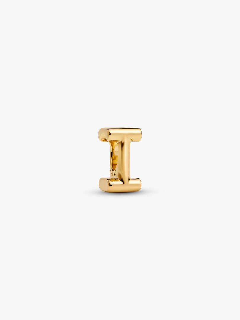 Letter I Alphabet Charm 14k gold plating
