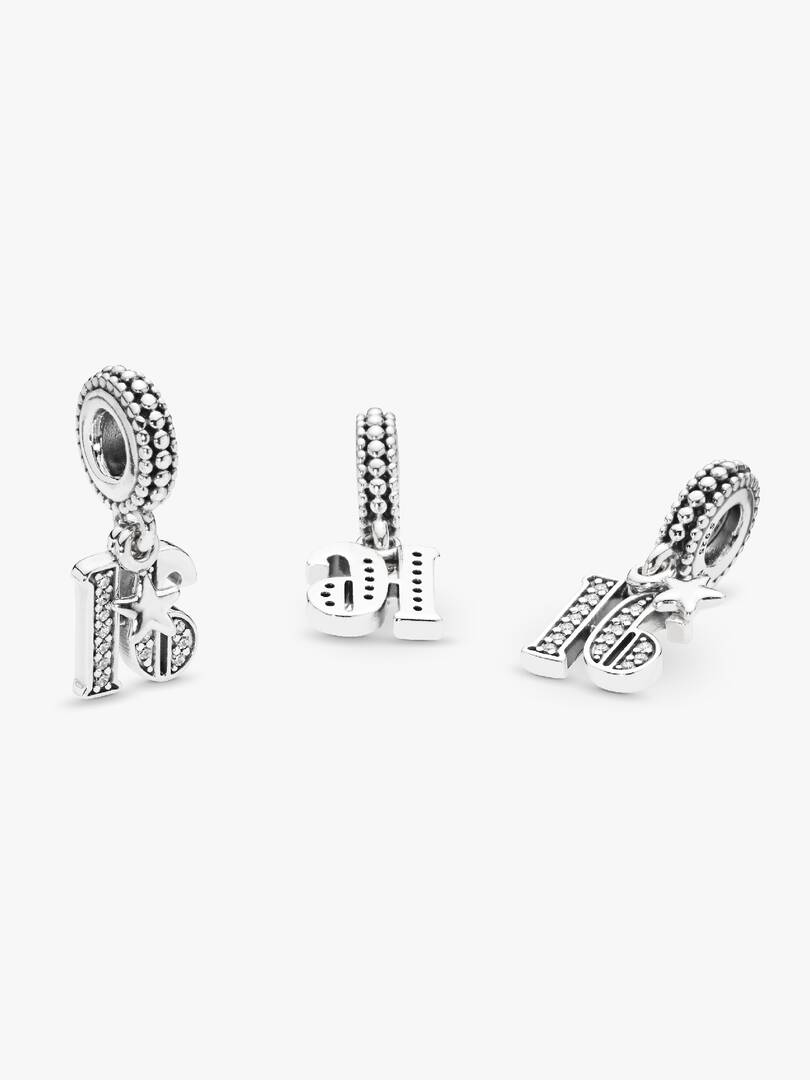 16th Celebration Charm Sterling silver