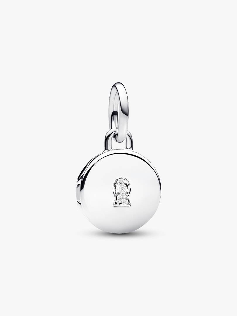 Openable & Engravable Love Locket Dangle Charm Sterling silver