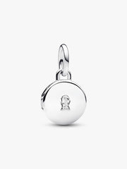 Openable & Engravable Love Locket Dangle Charm Sterling silver