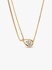 FINAL SALE - Pandora Infinite 14k Gold Lab-grown Diamond Double Chain Collier Necklace 0.75 ct TW, 14k gold