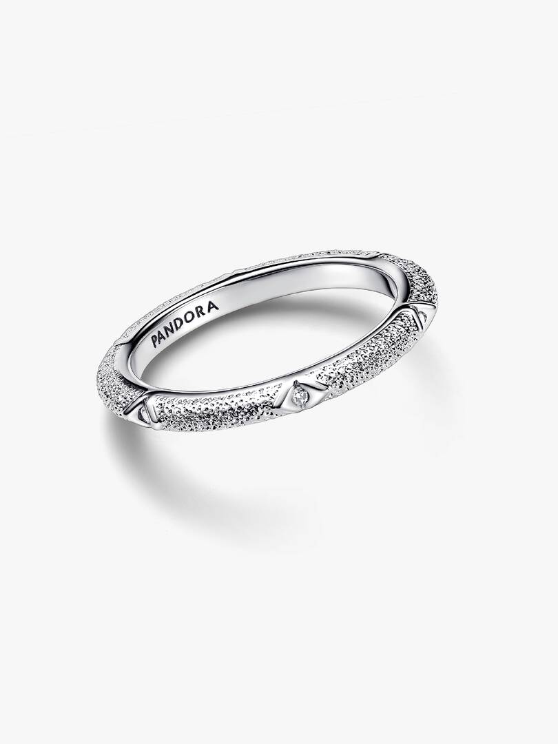 FINAL SALE - Texture & Stones Ring Sterling silver