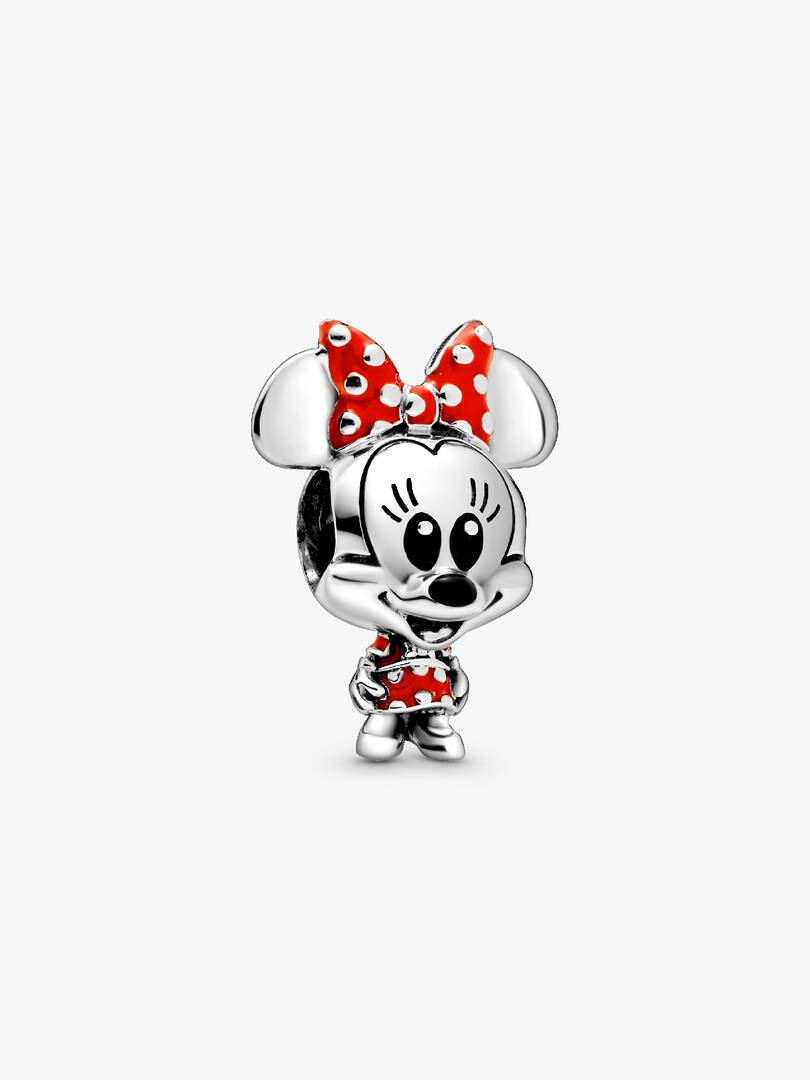 Disney Minnie Mouse Dotted Dress & Bow Charm Sterling silver